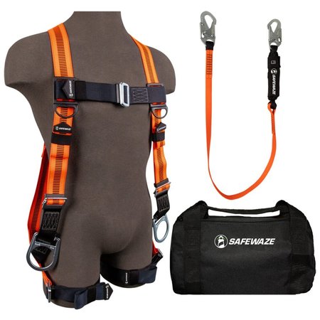 SAFEWAZE Roofer's Fall Protection Kit, Size: Universal FS126-E-3D